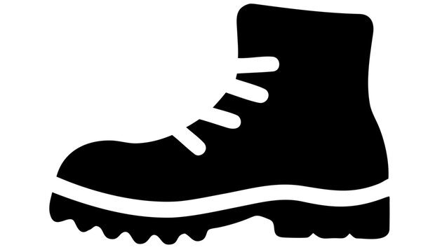Hiking boots vector icon