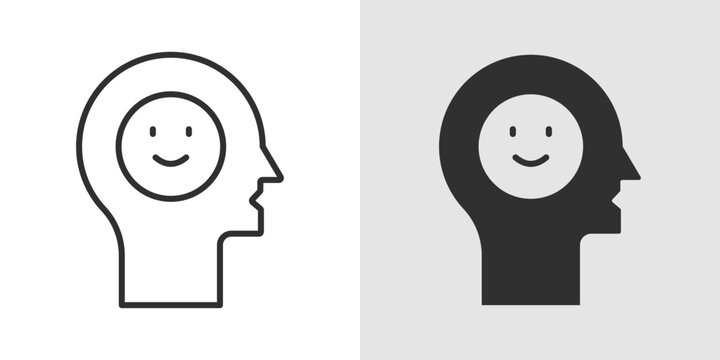 Positive Mind Icon representing optimism, mental wellness, positive thinking, emotional balance, and a healthy mindset for overall wellbeing.
