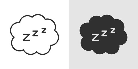 Obraz premium Snoring Icon representing sleep disturbances, breathing issues during sleep, nighttime snoring, sleep health monitoring, and awareness of sleep-related conditions.