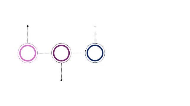 minimal circle timeline infographic