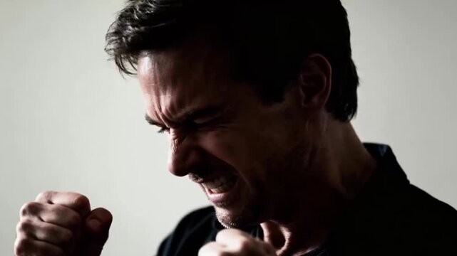 Man expressing anger and frustration