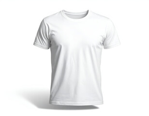 Fototapeta premium A plain white short-sleeved t-shirt mockup