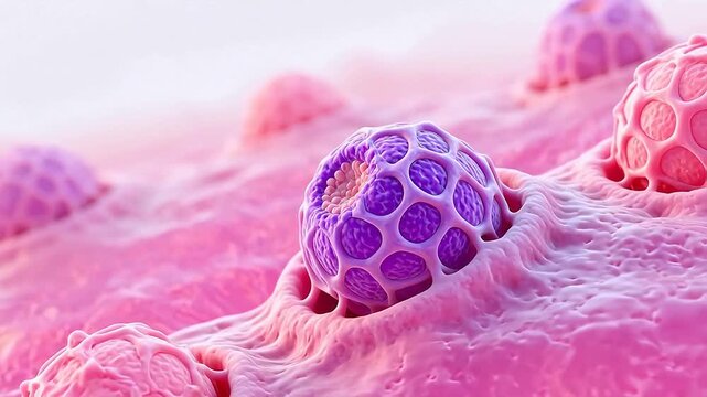 Cellular structure under microscope