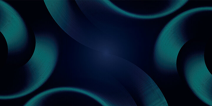 Abstract background with blue glowing lines in infinity pattern. Abstract futuristic technology concept. Vector illustration
