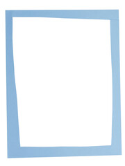 Obraz premium A slightly tilted light blue square frame with a dark center ideal for layering on transparent background