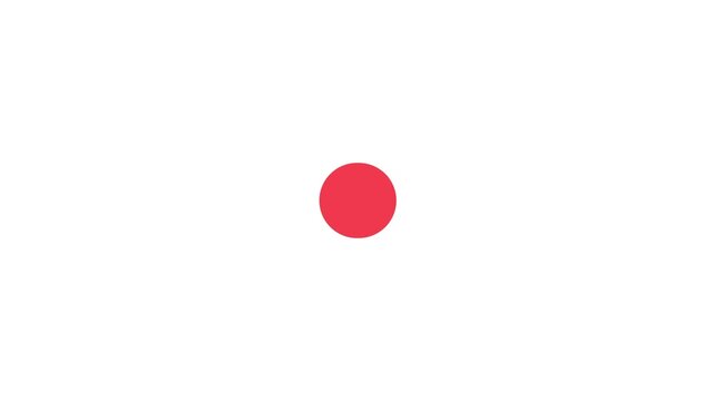 Modern OPEN APP Button Animation with Hand Cursor Click. Hand pointer clicking on modern red button isolated on simple background.