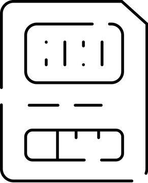 Sim card icon symbolizing mobile connectivity, cellular data plans, digital identity and secure access for smartphones and iot devicescompact telecom hardware for modern communication