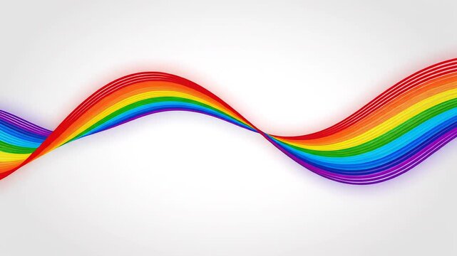 Colorful wavy lines on gray background