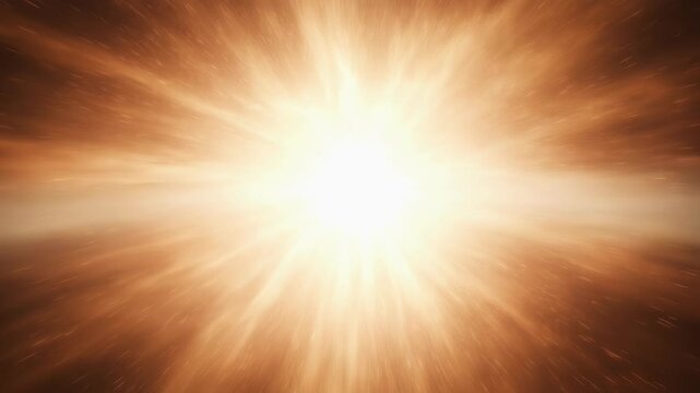 A brilliant explosion of light, radiating energy outwards with a warm golden hue