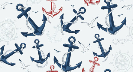 Nautical anchors in various designs. © Jarwo