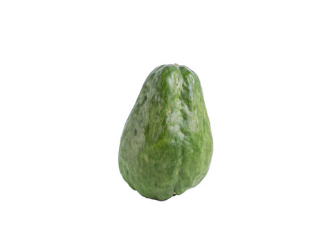 Fresh chayote squash Sechium edule isolated on transparent background. High quality vegetable for healthy food and cooking design.
