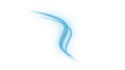 PNG image of Dynamic abstract wavy light trails featuring vibrant glowing blue and green lines that symbolize speed, data flow, digital energy, or a modern futuristic element, perfect for technology b © zakir