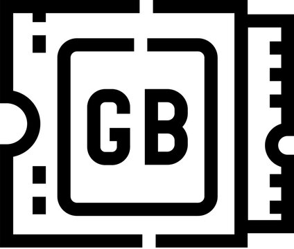 Line style illustration of ram modules on a motherboard representing digital memory, high performance hardware, data storage and upgradeable computer components for servers and workstations