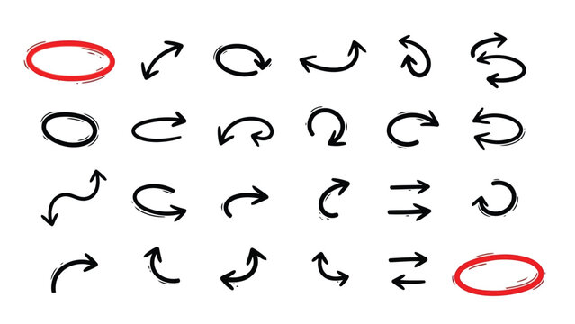 Handwritten cursive alphabet letters displayed in a grid format for learning purposes. Vector