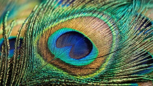 peacock macro close up texture animation, abstract details