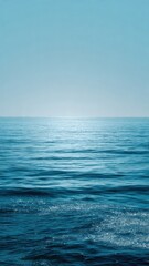 Fototapeta premium Vast Blue Ocean and Clear Sky on a Calm Day