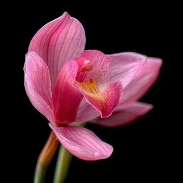 lycaste pink orchid ,close up