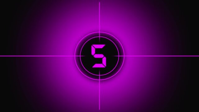 10 seconds realistic vintage old movie countdown intro animation .Countdown movie from 10 to 1 number old film timer count in grey retro style vintage video timer.