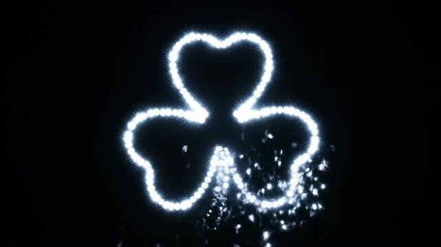 Illuminated Shamrock A Symbol of Irish Luck and Celebration.