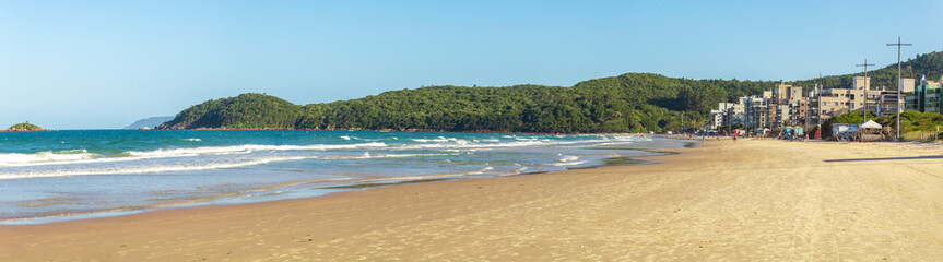 panoramic view of Praia Grande, city of Governador Celso Ramos, Santa Catarina, Brazil, Greater Florian&oacute;polis region.