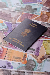 Indian passport, a document for travel, leisure, and work. Passport of India