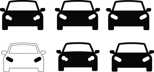 Obraz premium Human head silhouettes illustration, diverse profiles collection, hairstyle variations, identity representation concept, vector art design, recognition study