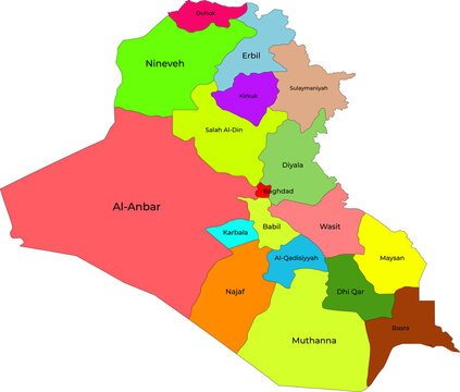 Governorates Of Iraq Map