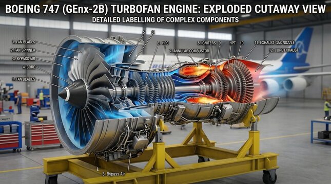 An illustrative 3D image of a Boeing airplane.