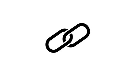 Obraz premium An illustration of two chain links intertwined, symbolizing connection and unity. PNG, isolated on white background