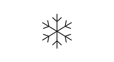 Fototapeta premium A black snowflake design on a clear background. PNG, isolated on white background