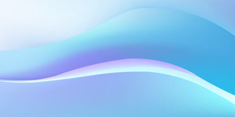 Fototapeta premium Abstract vector wavy lines flowing smooth curve purple blue gradient color in concept of luxury, technology, modern.