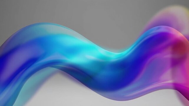 Colorful flowing gradient ribbon abstract motion background
