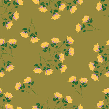 autumn leaves seamless pattern