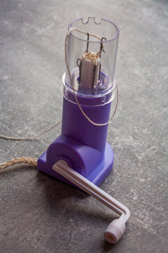 French knitting spool tool with yarn &ndash; knitting dolly for making cord