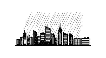 Fototapeta premium City Skyline Urban Buildings Architecture.