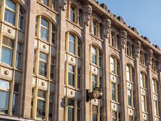 Fototapeta premium Glen House, a 1930s Art Deco period building on Tottenham Court Road, London, UK