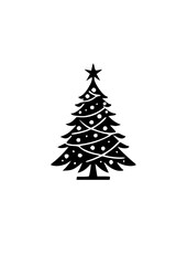 Obraz premium christmas tree vector illustration