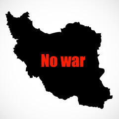 Obraz premium Iran map with the word 