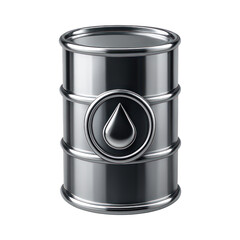 Obraz na płótnie Canvas PNG Metallic oil barrel illustration.