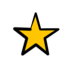 Fototapeta premium hand sketched star shape icon on transparent background