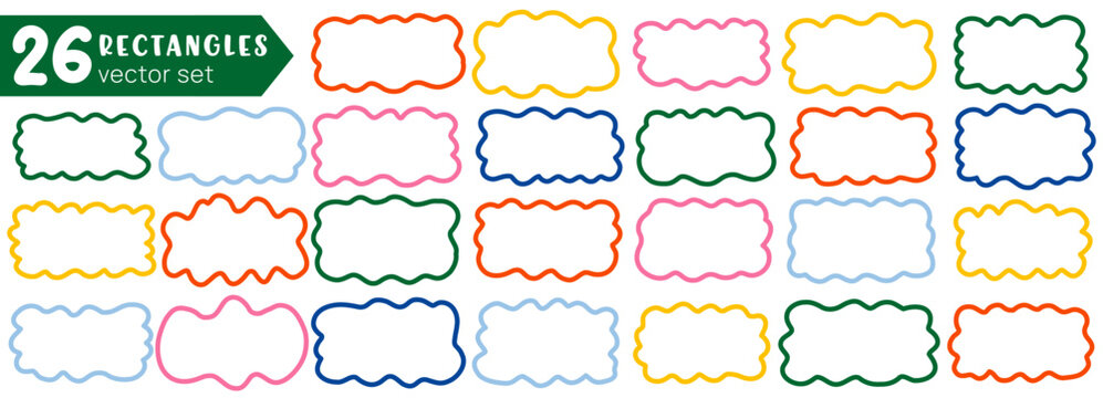 Shape organic irregular for wavy text square and rectangle amoeba doodle. Frame minimal modern for retro badge scribble and label grunge cartoon. Shape vector zig for wavy splash price.