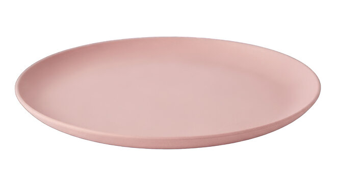 Elegant Pink Plate for Serving Dishes and Culinary Creations.