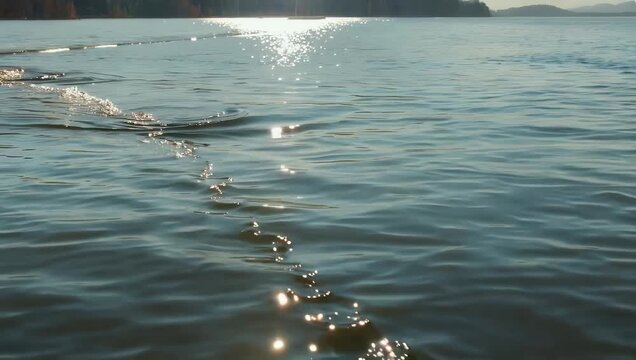 delicate symphony of water ripples pulsating and intertwining rhythmic crescendo creating ever changing canvas of shimmering light on crystal clear liquid surface