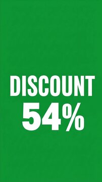 Discount Fifty Four Percent Off Sign.