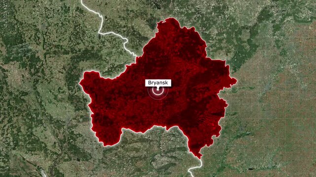 Bryansk Oblast Russia Map Animation