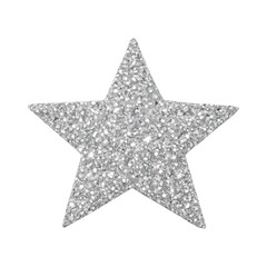 Obraz premium PNG Sparkling silver glitter star