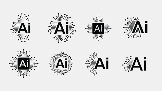Creative representations of the chemical element aluminum with atomic structure designs Vector