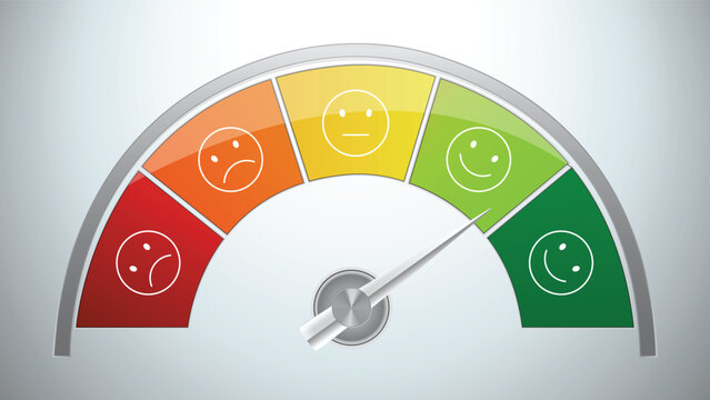 Customer Satisfaction Feedback Rating Scale Meter