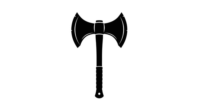 Double Headed Axe Silhouette Icon