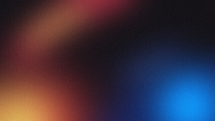Obraz premium Soft grainy gradient background with warm orange and cool blue light leaks.